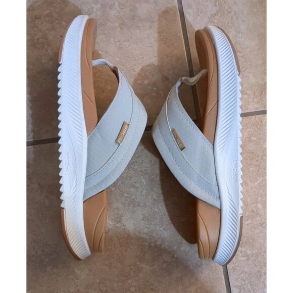 Womens Oncai Comfort Slide sandal, flip flop Sz 11 White Tan orthopedic recovery - Picture 6 of 10